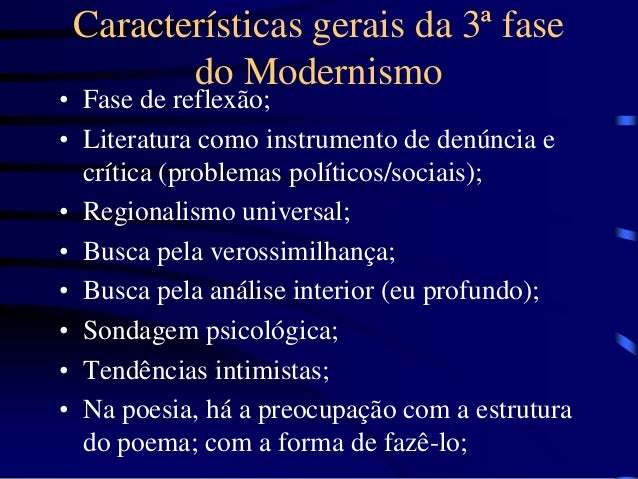 3ª fase do modernismo blog