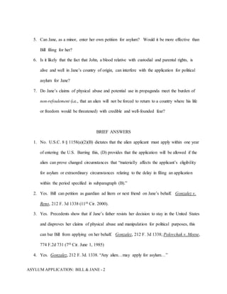 Legal Memorandum -- asylum | DOCX
