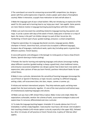 Mfl Format Example 30 ideas for being a MFL Coordinator like no other | DOCX