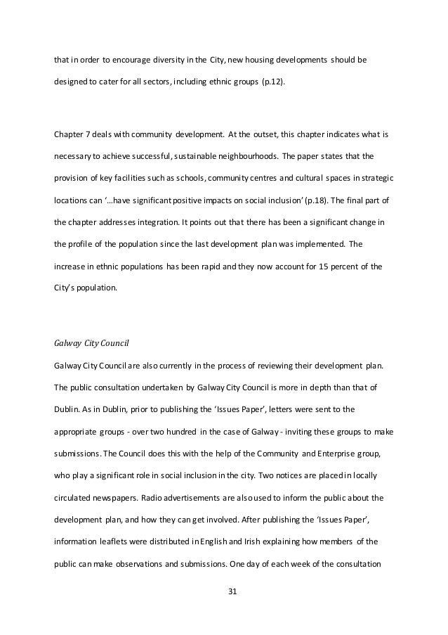 public participation in the development plan process effectiveness in development letter sent