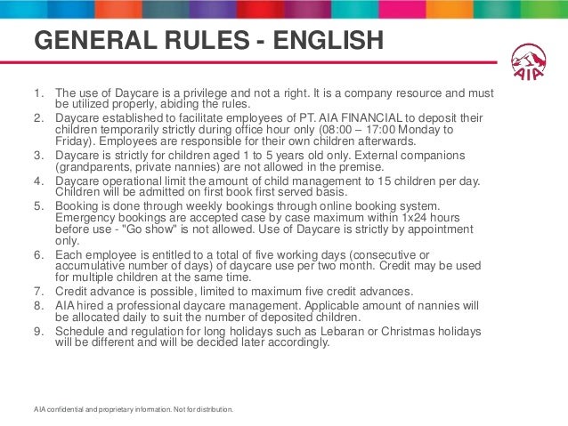 Daycare Rules Outlook - 20Mei2015