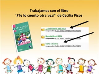 Trabajamos con el libro
¨¿Te lo cuento otra vez?¨ de Cecilia Pisos