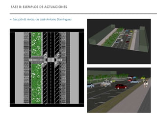 FASE II: EJEMPLOS DE ACTUACIONES
• Sección 8: Avda. de José Antonio Domínguez
 