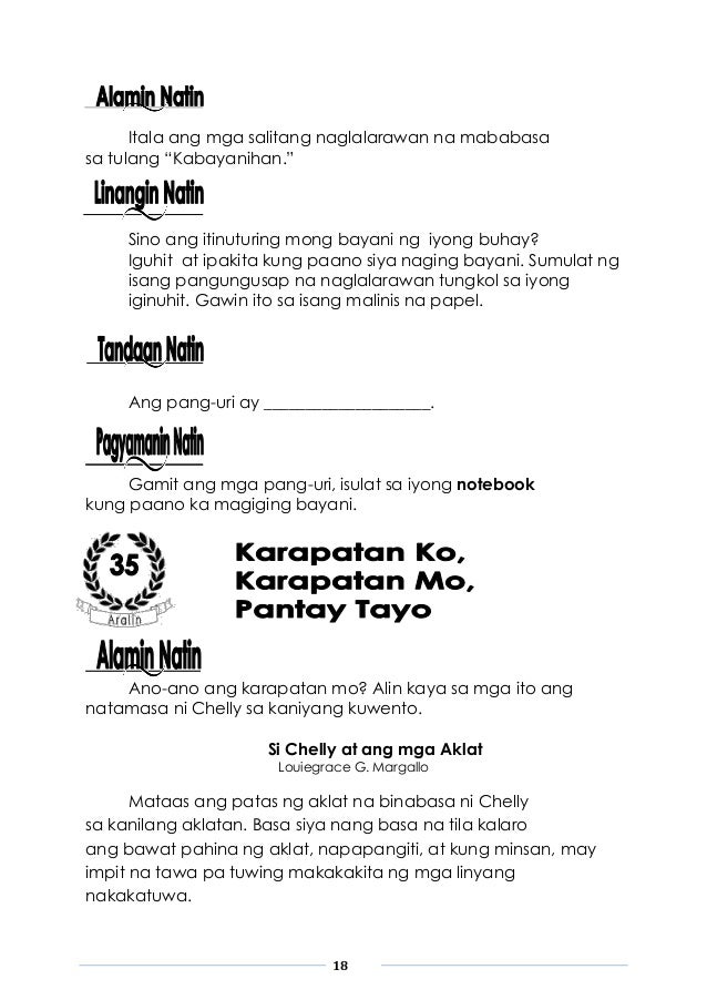 Isulat Ang Iyong Itinuturing Na Karapatan Sa Mga Dahon Filipino 3 Learner's Manual 4th Quarter