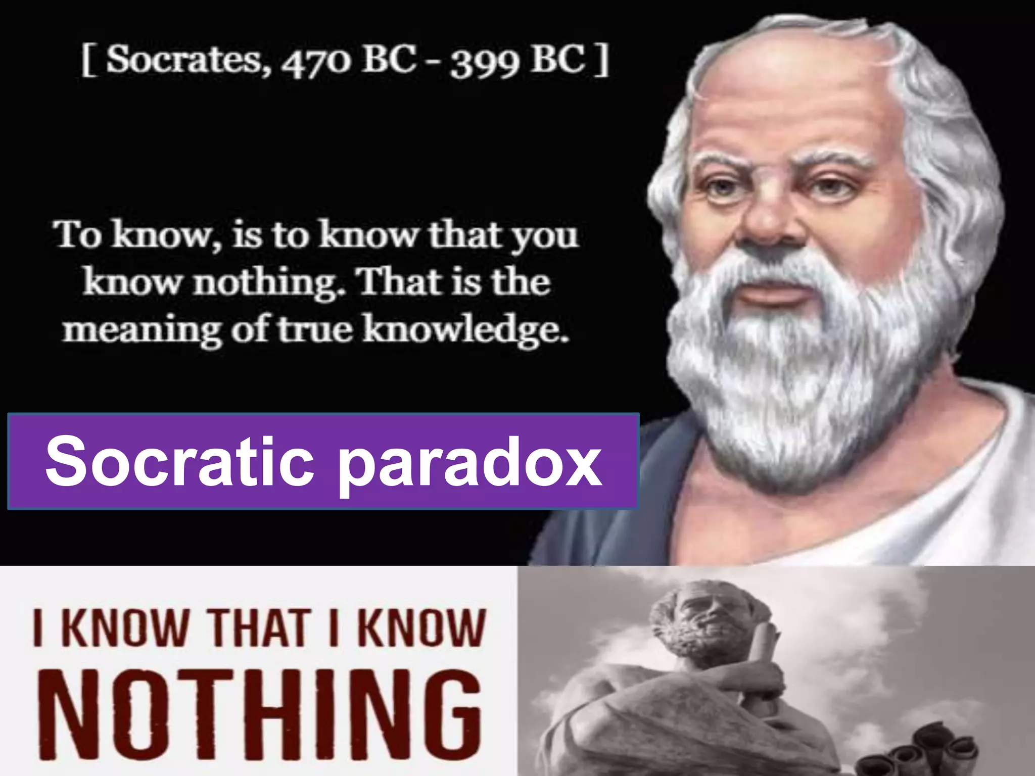 Socratic paradox
 
