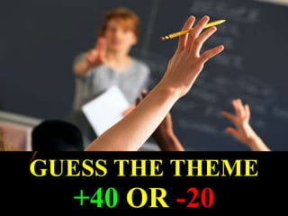 GUESS THE THEME
+40 OR -20
 