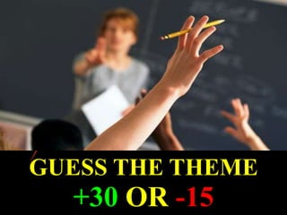 GUESS THE THEME
+30 OR -15
 