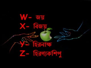 W- জয়
X- নবজয়
Y- নহেিাক্ষ
Z- নহেণুকনশেয
 