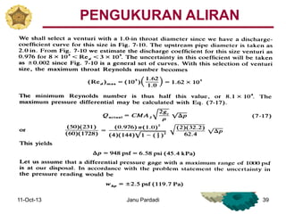 11-Oct-13 Janu Pardadi 39
PENGUKURAN ALIRAN
 
