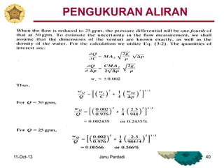 11-Oct-13 Janu Pardadi 40
PENGUKURAN ALIRAN
 