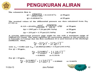 11-Oct-13 Janu Pardadi 42
PENGUKURAN ALIRAN
 