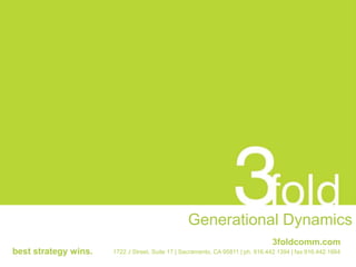             Generational Dynamics 3foldcomm.com best strategy wins. 1722 J Street, Suite 17 | Sacramento, CA 95811 | ph. 916.442.1394 | fax 916.442.1664 