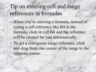 3 Formulas, Ranges, Functions. jkvncoerlvw;f | PPTX