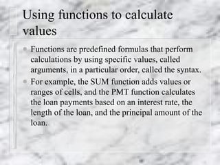 3 Formulas, Ranges, Functions. jkvncoerlvw;f | PPTX