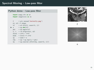 Programmable Spectral Filter IVR - Chapter 3 - Basics of filtering II: Spectral filters | PDF