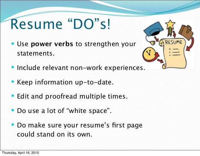 resume power statements