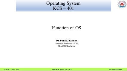 Function of Operating System | PPT