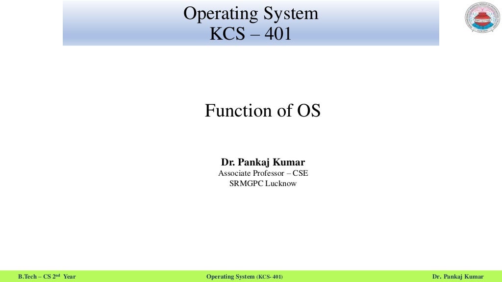 Function of Operating System | PPT