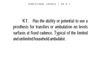 K Level Functional Status 3 FUNCTIONAL LEVELS.ppt