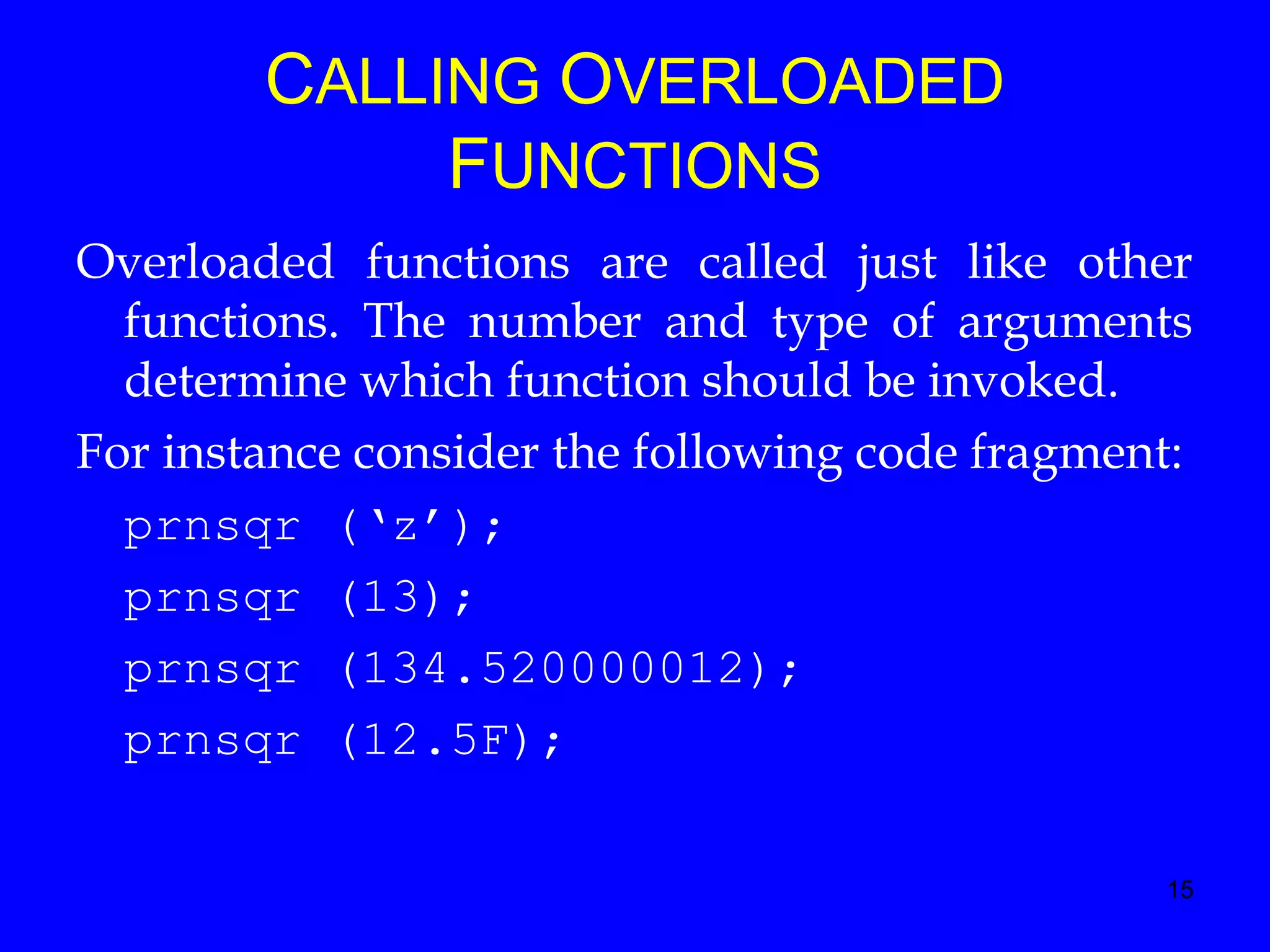 3 Function Overloading | PPT