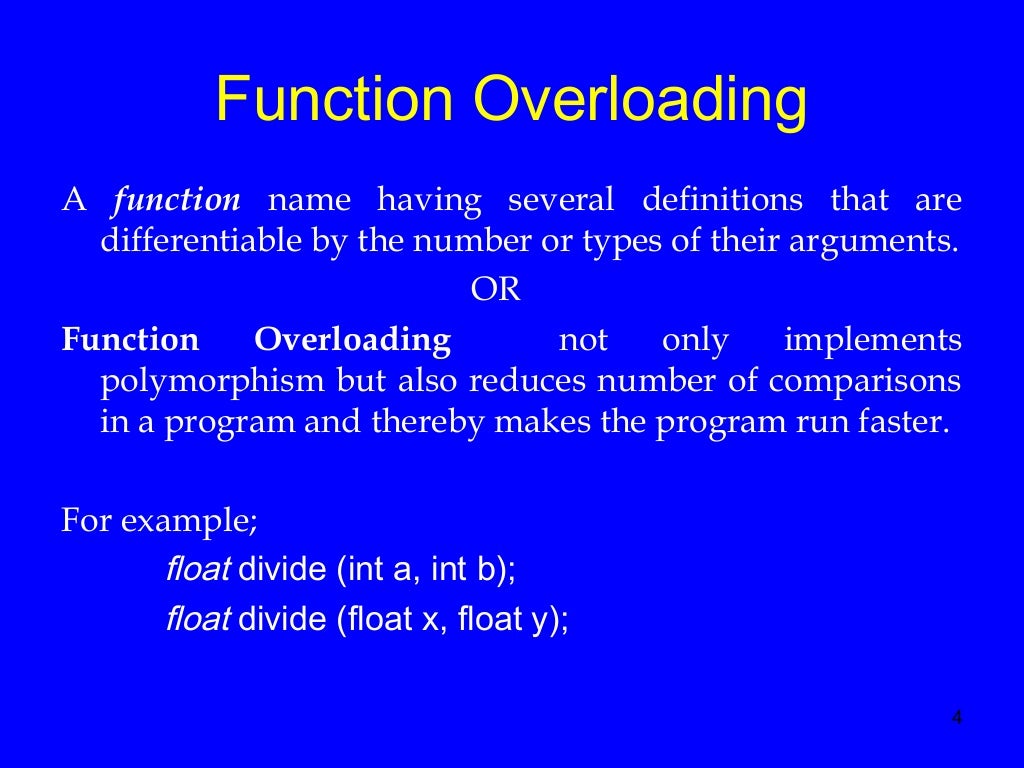 3 Function Overloading