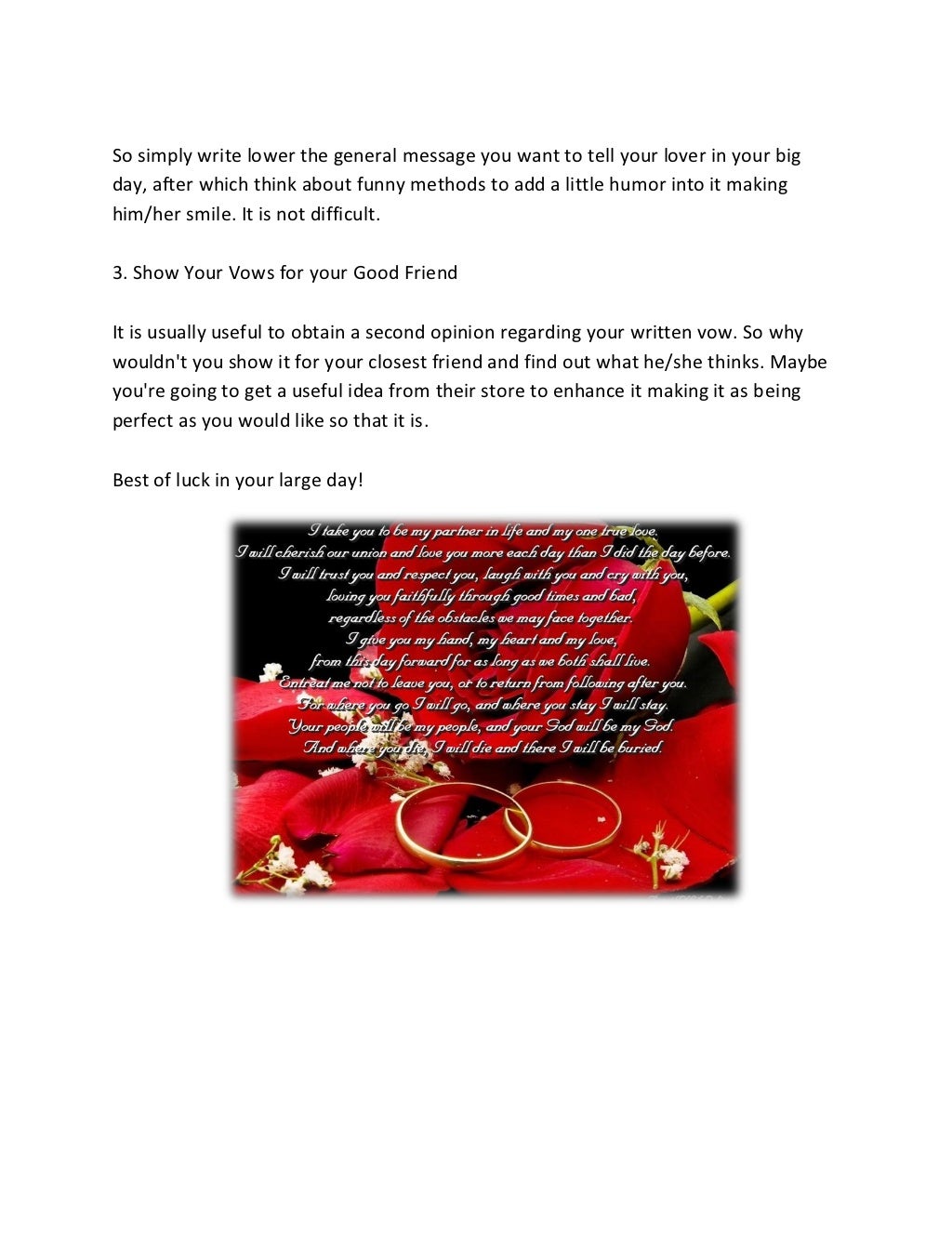 3 Funny Wedding Vows Ideas
