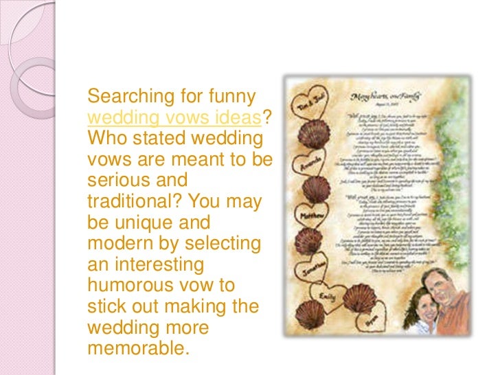 3 Funny Wedding Vows Ideas