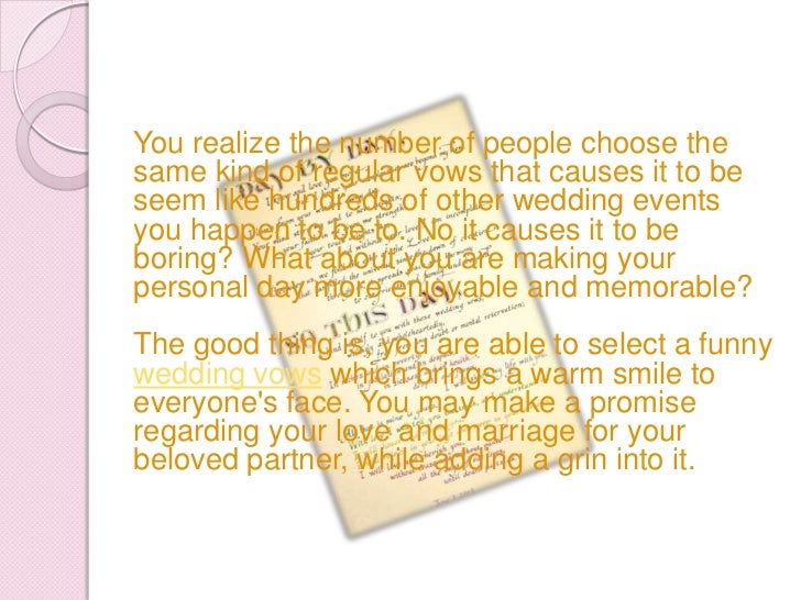 3 Funny Wedding Vows Ideas