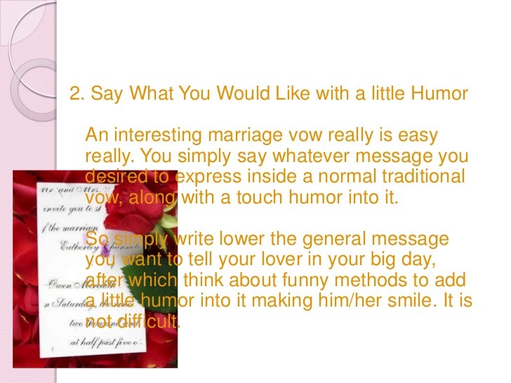 3 funny wedding vows ideas