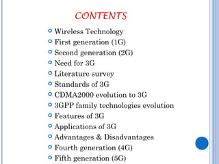 3 g (3rd generation mobile technology) | PPT