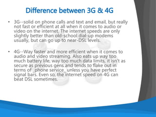 Internet 3g Vs 4g Difference