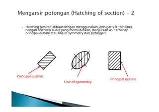 Symmetrical Hatching dasar-dasar teori proyeksi orthogonal i.pptx
