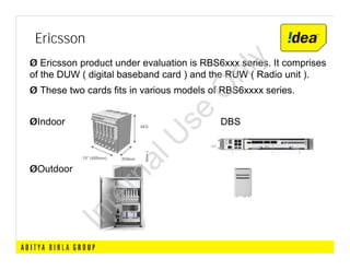 3G BTS and DBS Hardware at Ericsson, Huawei, ZTE and NSN | PDF
