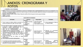ANEXOS: CRONOGRAMA Y
FOTOS
 