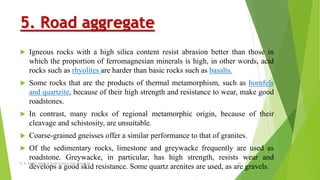 Fairly Resistant Rocks 3 geological materials for construction | PPTX