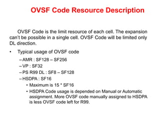 Ovsf Code 3G Huawei RAN Resource Monitoring and management.ppt