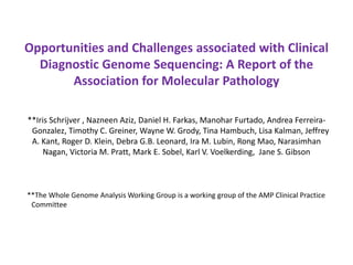 Next Generation Sequencing (NGS) in the Clinic | PPT