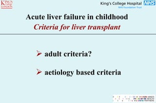 Acute Liver Failure in Children | PDF