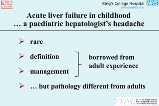 Acute Liver Failure in Children | PDF