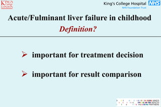 Acute Liver Failure in Children | PDF