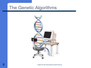 6
The Genetic Algorithms
Image from http://www.genetic-programming.org
 