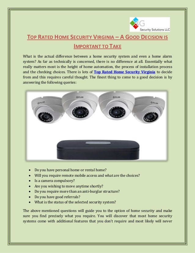 Top Rated Home Security Systems >> Top Rated Home Security Virginia A Good Decision Is Top Rated Home Security Systems >> Top Rated Home Security Virginia A Good Decision Is