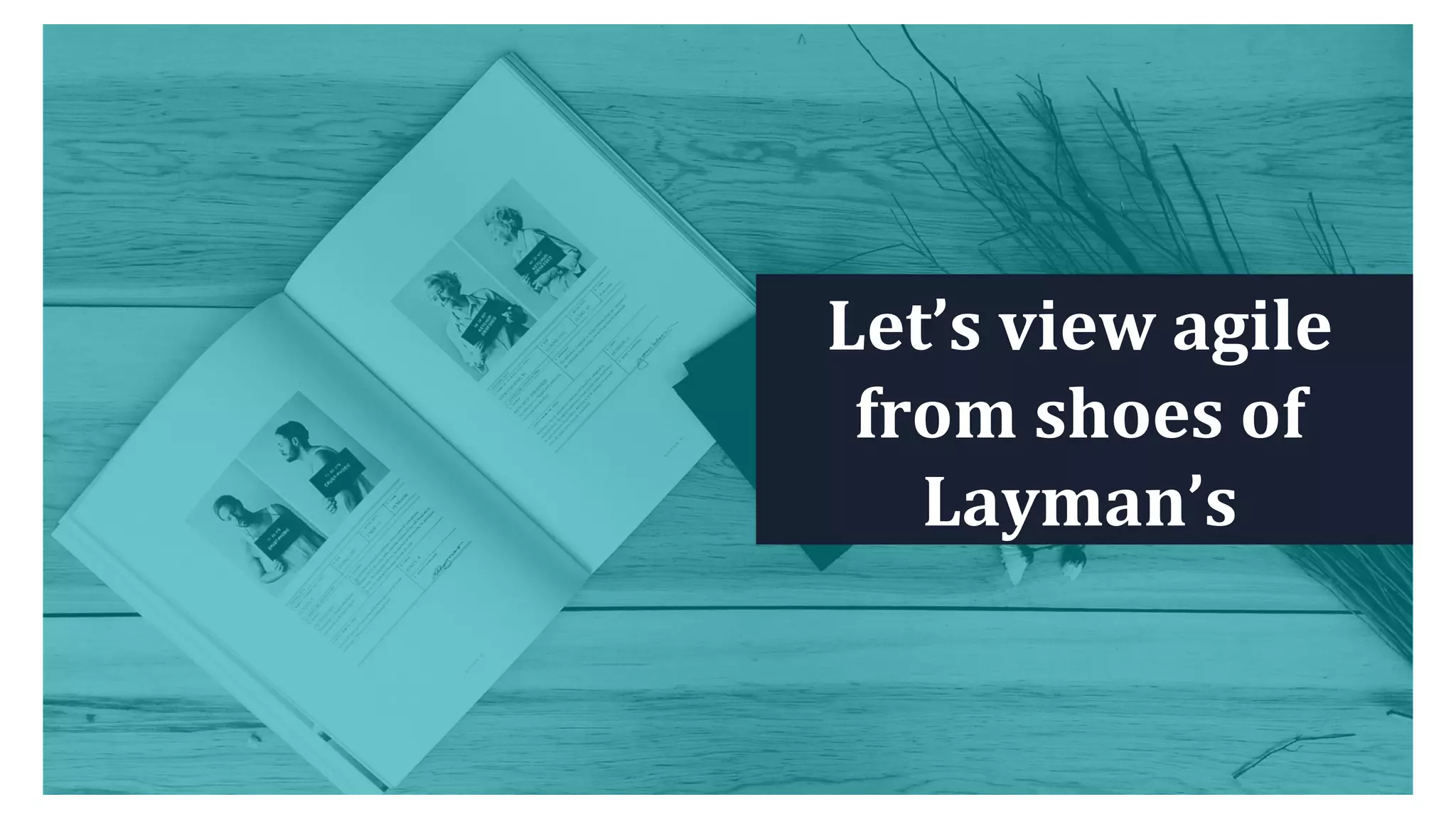 Let’s view agile
from shoes of
Layman’s
 