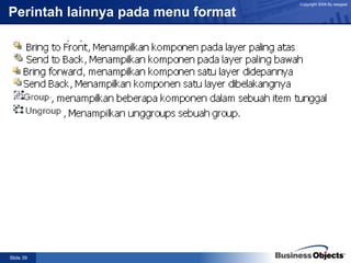 Perintah lainnya pada menu format 