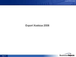 Export Xcelsius 2008 