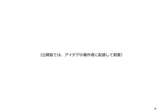 38
（公開版では、アイデアの著作者に配慮して割愛）
 