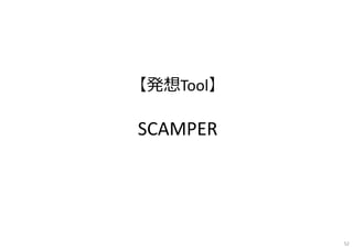 【発想Tool】
SCAMPER
52
 