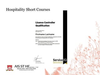 Hospitality Short Courses
 