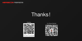 Thanks！
Yun Zhang (Wechat)
Dingding
 