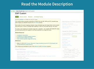 Read the Module Description
 